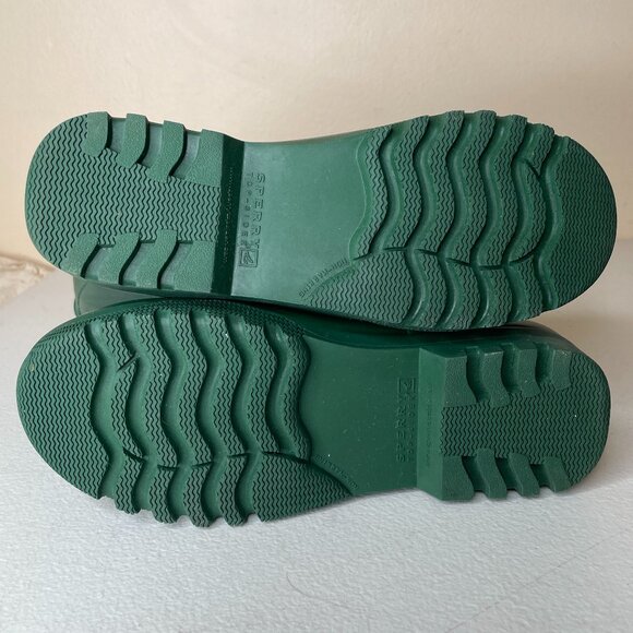 Sperry Top-Sider Nellie Green Waterproof Rubber Rain Boots Size 5 - Picture 10 of 16